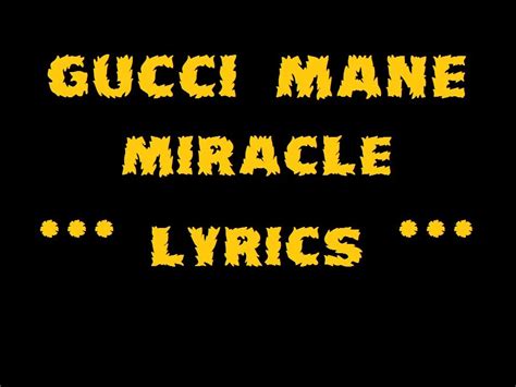 gucci miracle|Gucci Mane.